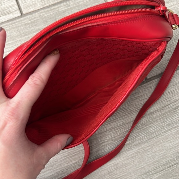 Vintage Gucci Red Canvas and Leather Crossbody Bag EUC - Picture 14 of 15